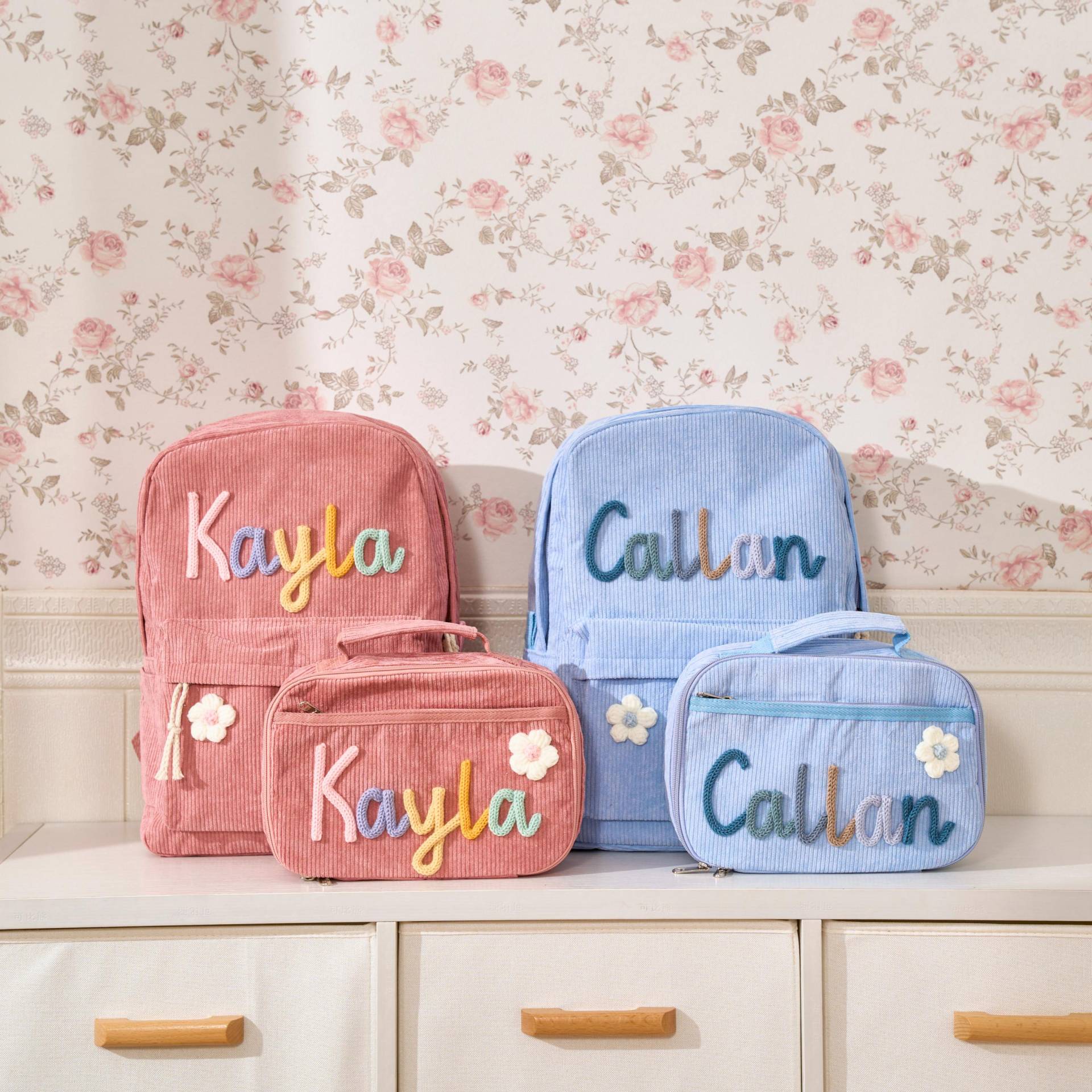 Personalisierter Rucksack Und Lunchbag Set Geschenk Zum Schulanfang von TieDapperStudio