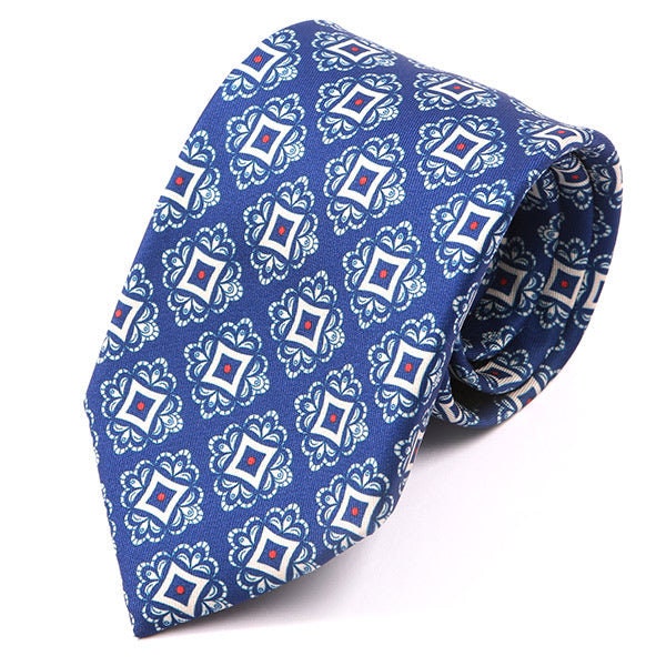 Adolfo Blue Boxed Ims Medaillon Krawatte von TieDoctorUK