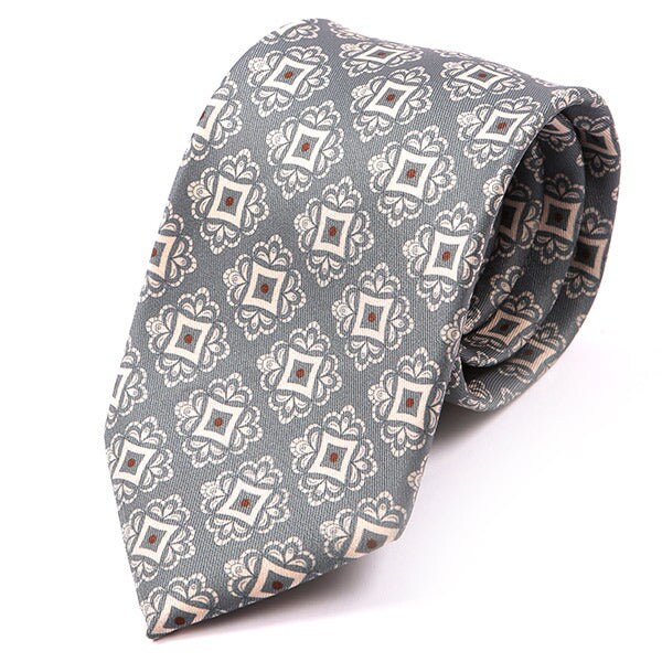 Adolfo Grey Boxed Ims Medaillon Krawatte von TieDoctorUK