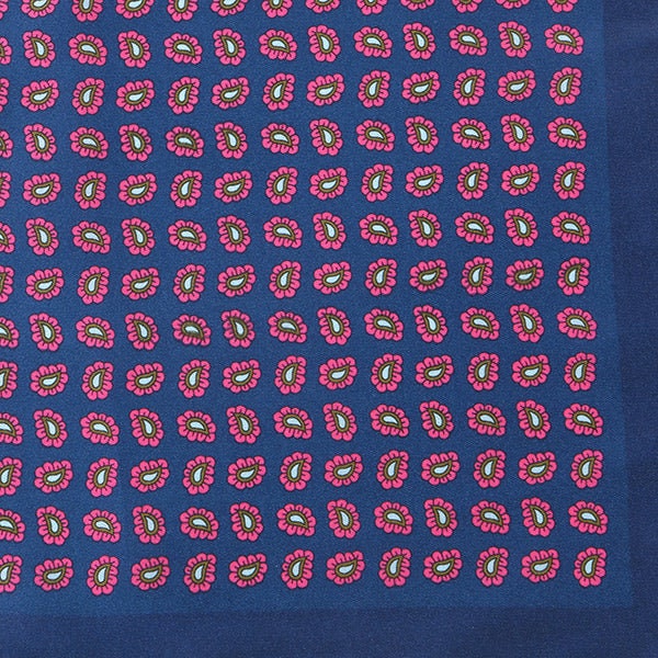 Blau & Rosa Paisley Motiv Taschenquadrat von TieDoctorUK