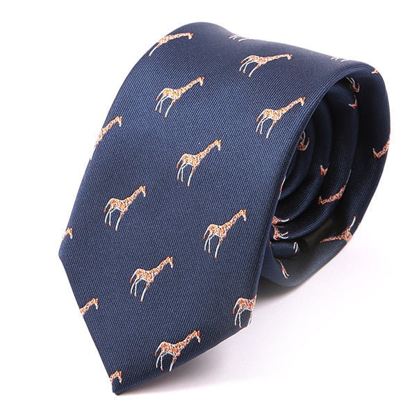 Blaue Giraffe Gemusterte Krawatte von TieDoctorUK