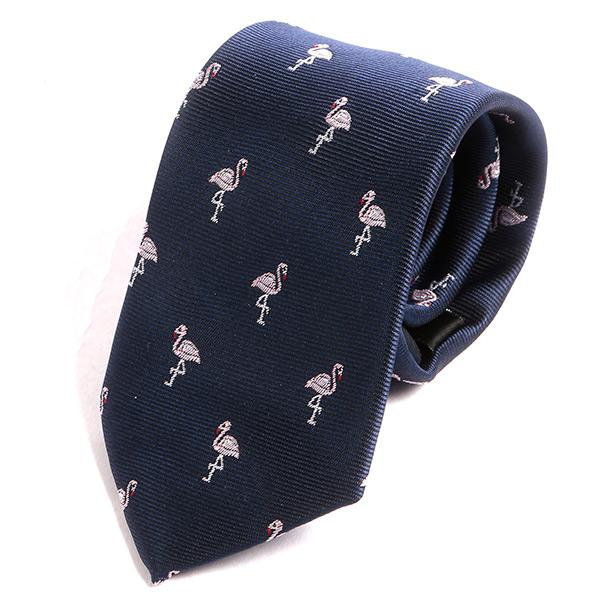 Dunkelblaue Flamingo Krawatte 7, 5cm, Geschenk Für Ihn von TieDoctorUK