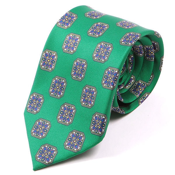 Erzmedaillon Grün Motiv Ims Krawatte 7, 5cm von TieDoctorUK