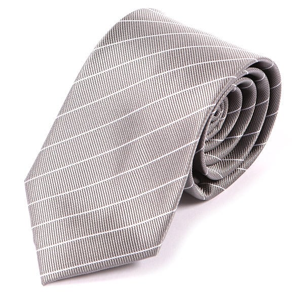 Grauer Nadelstreifen Gestreift Krawatte 7, 5cm von TieDoctorUK