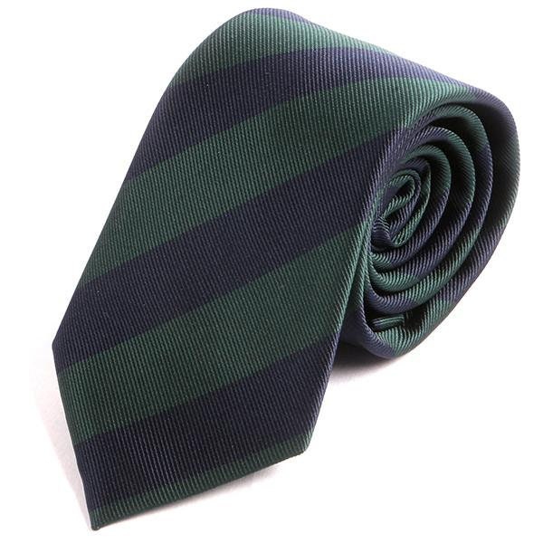 Navy Blau & Grün Schmale Streifen Krawatte, Geschenk Für Ihn von TieDoctorUK