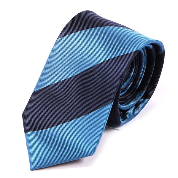Navy Blue Duo Dicke Streifen Krawatte 7, 5cm von TieDoctorUK