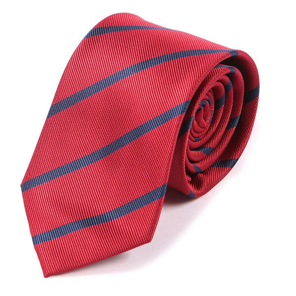 Rot Gestreifte Krawatte 7, 5cm | Stil Zwei von TieDoctorUK