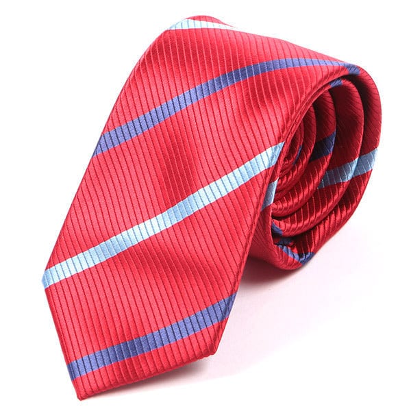 Rote Und Blaue Duo-streifen 7cm Lagen-Krawatte von TieDoctorUK
