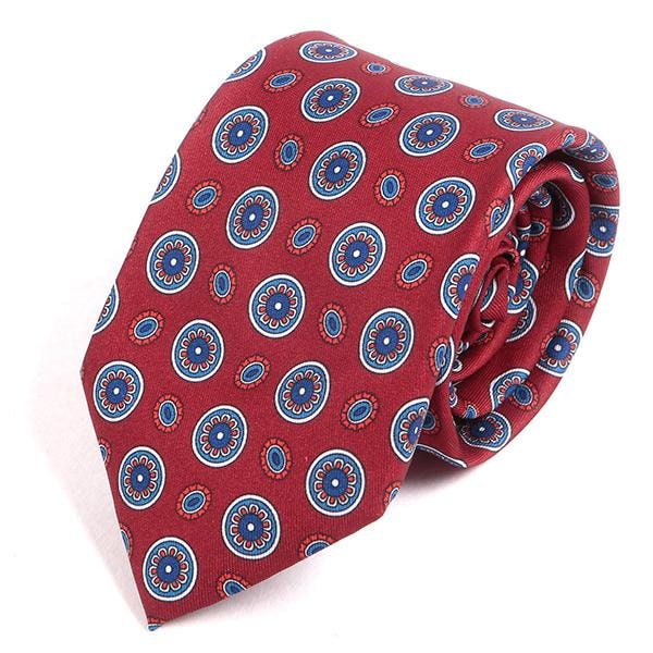 Rotes Spaced Medaillon Motiv Ims Krawatte, Geschenk Für Ihn von TieDoctorUK