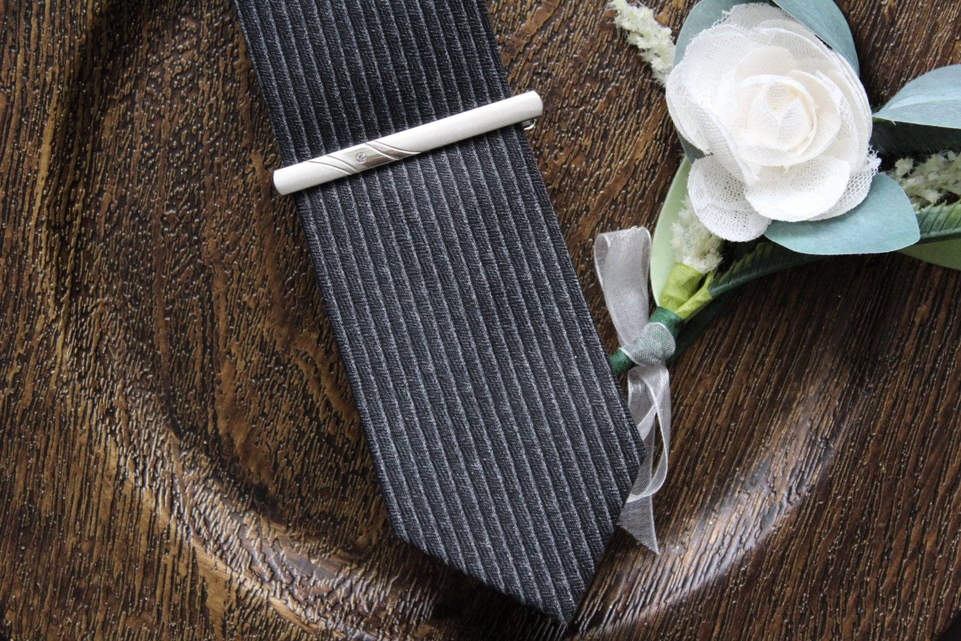 Sonoma Silberne Krawattenklammer | Silber Tie Bar Trauzeugen Geschenk Anzug Accessoires Geschenke Für Männer Vatertag Herren von TieMood