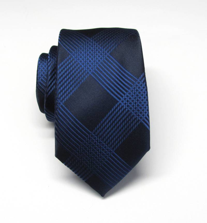 Krawatte Mitternachts, Marineblau, Royalblau, Schmale Krawatte, Einstecktuch, Einstecktuch Option von TieObsessed