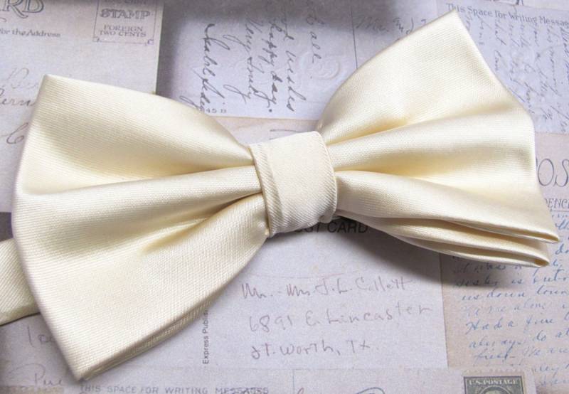 Herren Fliege. Champagnerfarbene Fliegen Mit Passender Einstecktasche Option von TieObsessed