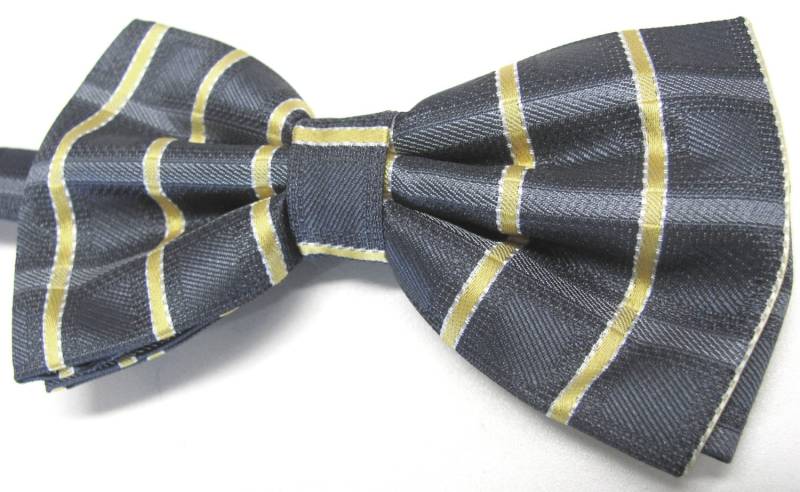 Herren Fliege. Grau Gelb Karierte Fliege Mit Passendem Einstecktuch von TieObsessed