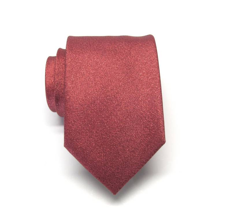 Herren Krawatten. Krawatte Lamé Red Metallic Mit Passendem Einstecktuch-Set von TieObsessed
