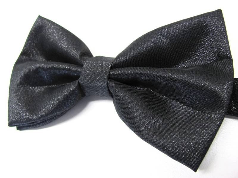 Herren Schleife Krawatten. Lamé Schwarz Metallic Fliege Mit Passender Taschenquadrat Option von TieObsessed