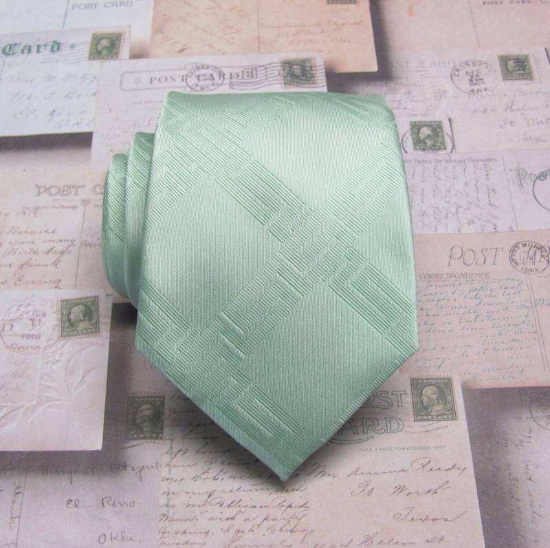 Krawatte. Dusty Mint Herren Krawatte Mit Einstecktuch Option von TieObsessed