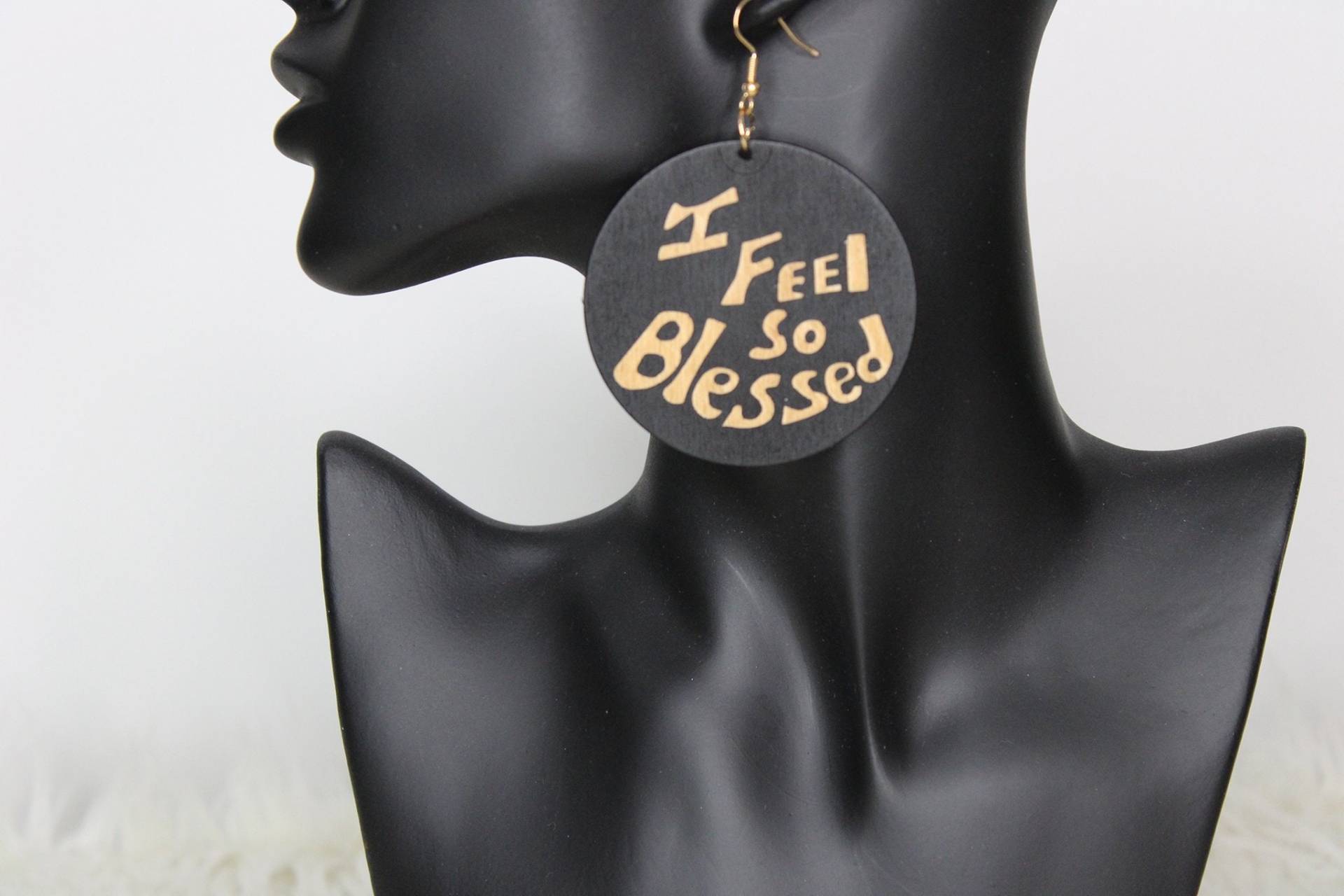 I Feel So Blessed Ohrringe - Holzohrringe Baumeln Afrocentric Afro Frauen Holz Runde I Feel So Blessed Ohrringe - Holzohrringe Baumeln Afrocentric Afro Frauen Holz Runde von TieandDyeTees
