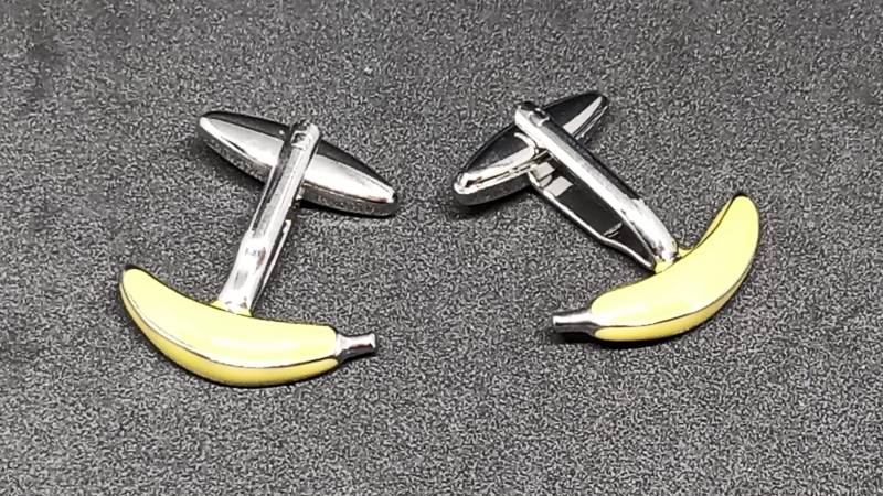 Banane Manschettenknöpfe von Tieandcufflinks