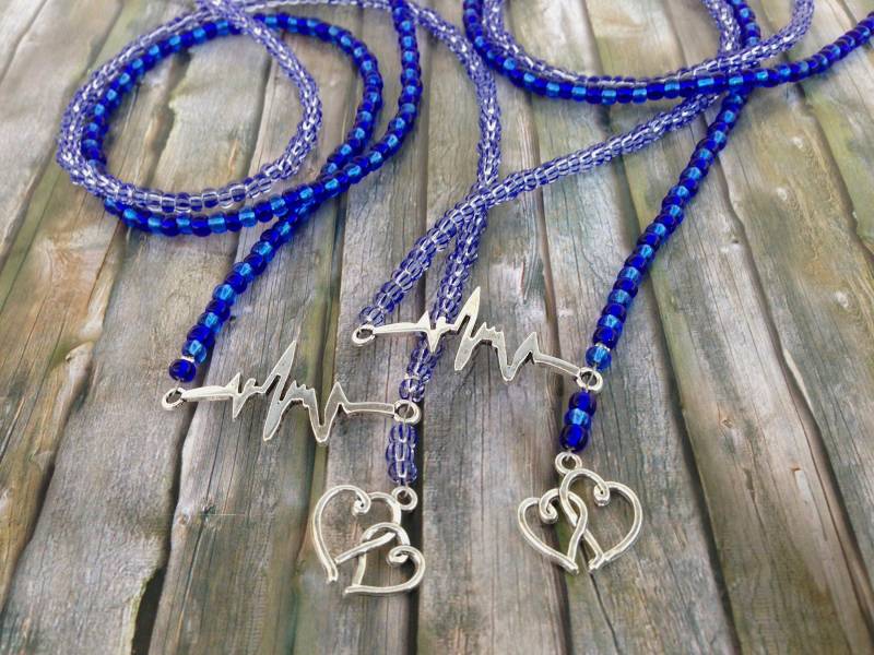 Kette/Partnerkette Halskette Glasperlenkette Liebe Valentinstag Muttertag "With Every Heartbeat' von TiefseeKirsche