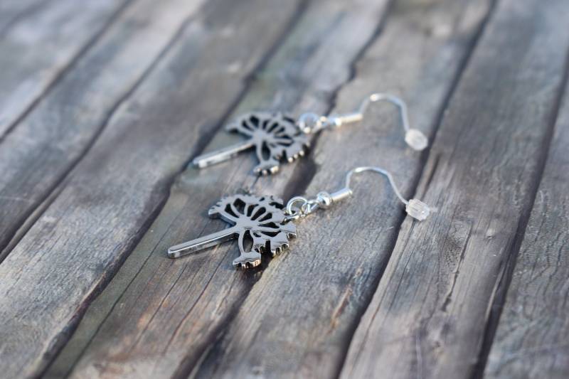Ohrringe/Frau Blumenohrringe Hängeohrringe "Pusteblume Löwenzahn Dandelion' von TiefseeKirsche