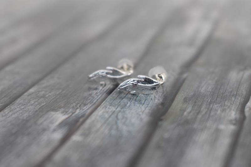 Ohrstecker/Ohrringe Ohrschmuck Blätter Blattohrstecker "Filigrane Blätter' von TiefseeKirsche