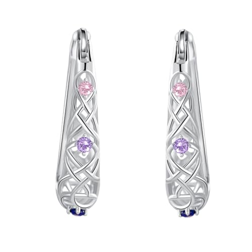 Filigrane Ohrringe für Damen Sterling Silber Hohl Oval Click-Top Hggie Hoop Schmuck Geburtstagsgeschenke von Tiehuoxia