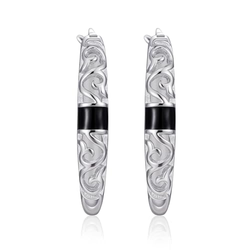 Vintage Filigrane Ohrringe Sterling Silber Blumen Creolen Ohrring Schmuck Geburtstagsgeschenke für Damen (Vintage earrings-filigree earrings) von Tiehuoxia