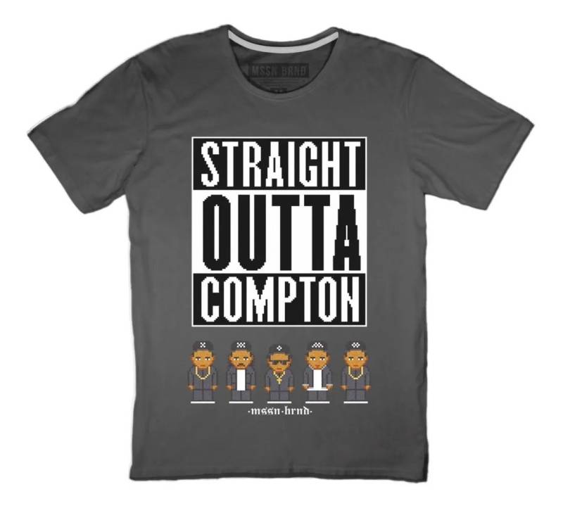 Pixels Compton T-Shirt/Playera Straight Outta von Barrio45