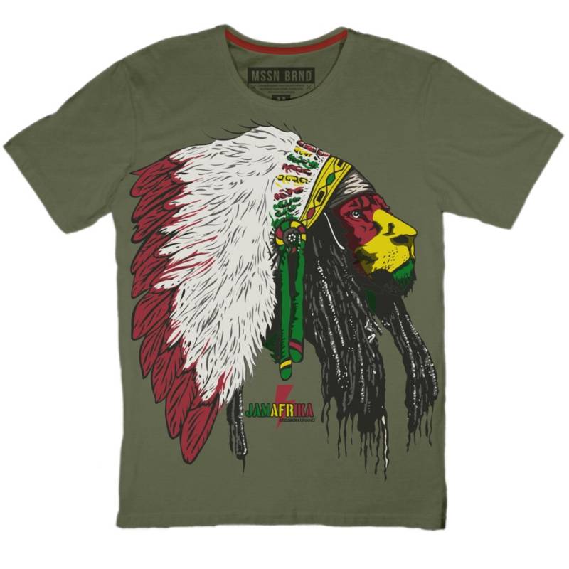 Rastapache T-Shirt/Playera Apache Rastafari - Rasta von Barrio45