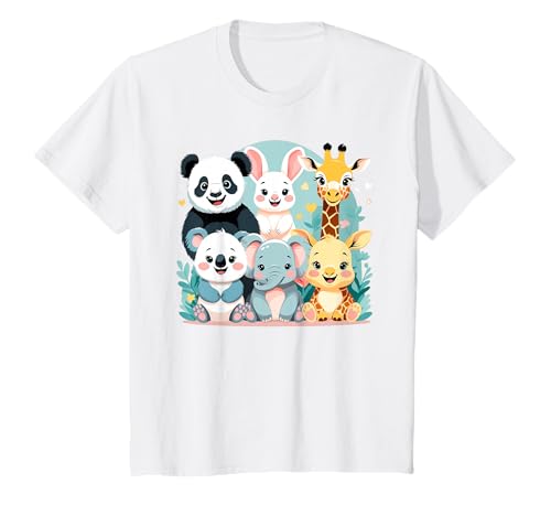 Kinder Tier t Shirt süße Baby Tiere für Jungen mädchen T-Shirt Kinder Tier t Shirt süße Baby Tiere für Jungen mädchen T-Shirt von Tier Freunde Kids Giuraf