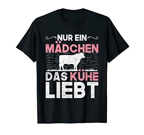 Nur ein Mädchen das Kühe liebt Kuh T-Shirt Nur ein Mädchen das Kühe liebt Kuh T-Shirt von Tier Geschenk Kuh Landwirt
