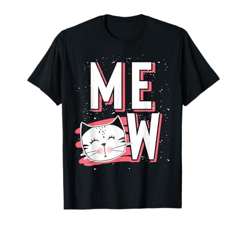 Geschenk für Mädchen Miau Katze T-Shirt von Tier Geschenk für Haustierbesitzer Katze
