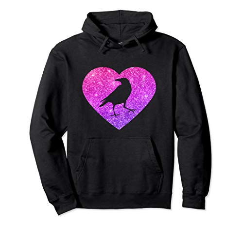 Krähe Herz Geschenk für Mädchen Jugendliche und Frau Pullover Hoodie von Tier Haustier Geschenk Für Mädchen und Frauen