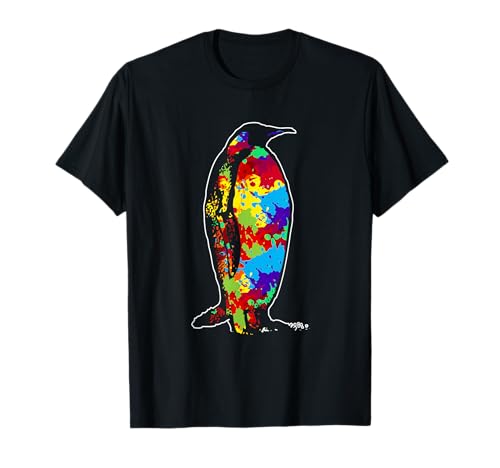 Tiermotiv Geschenk Tier Bunter Pinguin T-Shirt von Tier Pinguin Tiermotive T-Shirts