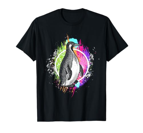 Pinguine Bunt Tiermotiv Klimawandel Pinguin T-Shirt von Tier Pinguin Tiermotive T-Shirts