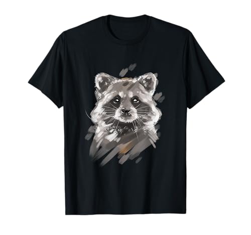 Waschbär Shirt Damen Waschbären Geschenk Waschbär Motiv T-Shirt von Tier Shirts & Tierliebhaber Bekleidung