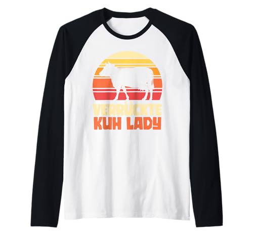 Bauernhof Geschenk für verrückte Kuh Lady Damen Kühe Raglan von Tier T-Shirts & Geschenkideen