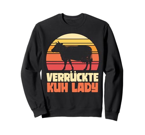 Bauernhof Geschenk für verrückte Kuh Lady Damen Kühe Sweatshirt von Tier T-Shirts & Geschenkideen
