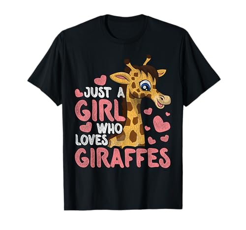 Nur ein Mädchen das Giraffen liebt Zoo Tier Geschenk Giraffe T-Shirt von Tier T-Shirts & Geschenkideen