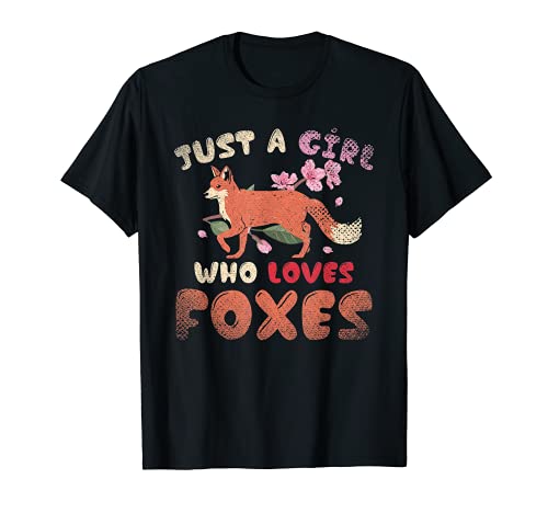 Nur ein Mädchen das Füchse liebt Waldbewohner Fuchs T-Shirt von Tier des Waldes Fuchs