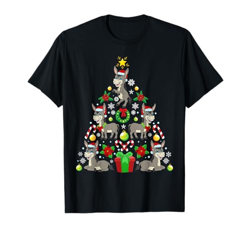 Tiere Weihnachtsbaum Geschenke Esel Weihnachtsbaum Weihnachten Landwirt Geschenk Unisex T-Shirt Schwarz Klein Klassische Passform Kurzarm Rundhals Cartoon Weihnachten Männer Damen Kinder Tiere Weihnachtsbaum Geschenke Esel Weihnachtsbaum Weihnachten Landwirt Geschenk Unisex T-Shirt Schwarz Klein Klassische Passform Kurzarm Rundhals Cartoon Weihnachten Männer Damen Kinder von Tiere Weihnachtsbaum Geschenke