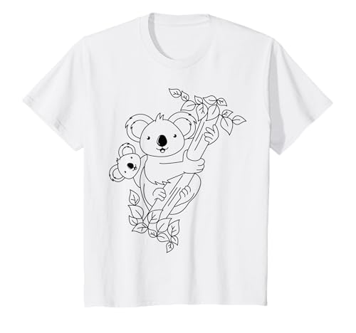 Kinder Tiere malen Koala Bär Ausmalen Kinder T-Shirt Kinder Tiere malen Koala Bär Ausmalen Kinder T-Shirt von Tiere bemalen By Ben