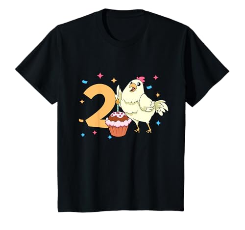 Geburtstagsshirt Huhn - Kinder Geburtstag 2 Jahre T-Shirt von Tiere feiern Kinder Geburtstag