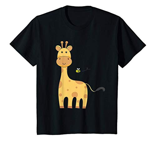 Kinder Zootiere Für Kinder. Süße Giraffe Und Biene - Safari Kinder T-Shirt von Tiere und Kinder Design Geschenke