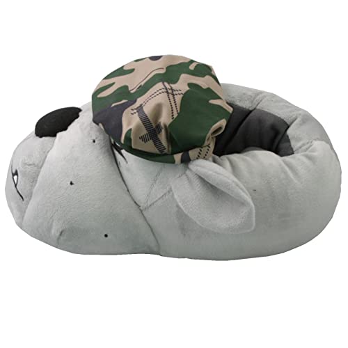 Tierhausschuhe Hausschuhe Hund Army, Grau, 41/42, TH-BAG von Tierhausschuhe