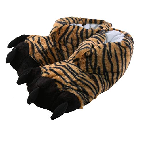 Tierhausschuhe Hausschuhe Tiger, Schwarz, 41/42, TH-TIGERCLAW von Tierhausschuhe