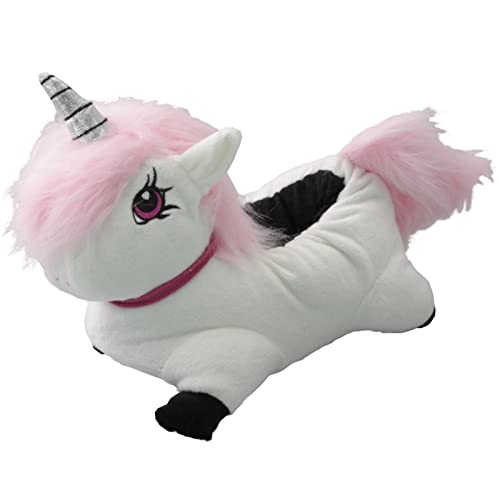 Tierhausschuhe Unisex Hausschuhe Einhorn, Weiß, 43/44, AS20-004 von Tierhausschuhe