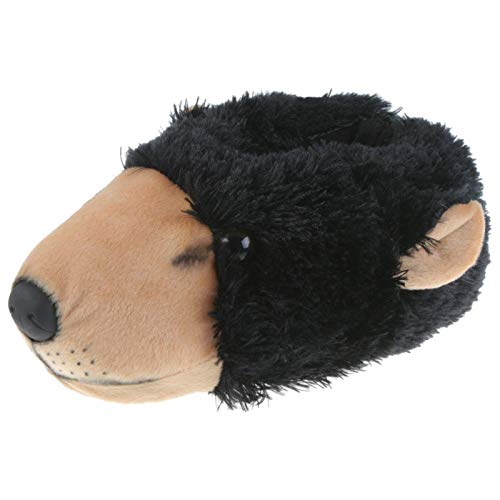 Tierhausschuhe Unisex Hausschuhe Grizzlybär, Schwarz, 46/47, TH-BS von Tierhausschuhe
