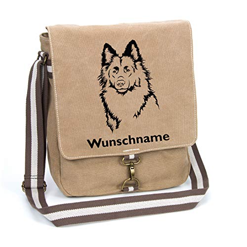 Altdeutscher Schäferhund Schultertasche Umhängetasche Tasche mit Hundemotiv und Namen personalisiert von Tierisch-tolle Geschenke