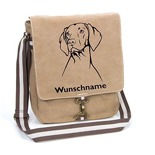 Magyar Vizsla Schultertasche Umhängetasche Tasche mit Hundemotiv und Namen personalisiert von Tierisch-tolle Geschenke